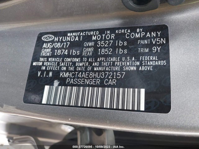 Hyundai Accent Value Edition 2017 KMHCT4AE8HU372157 Image 9