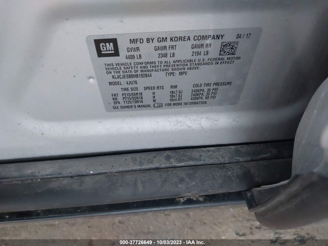 Buick Encore Preferred 2017 KL4CJESB0HB192844 Image 9