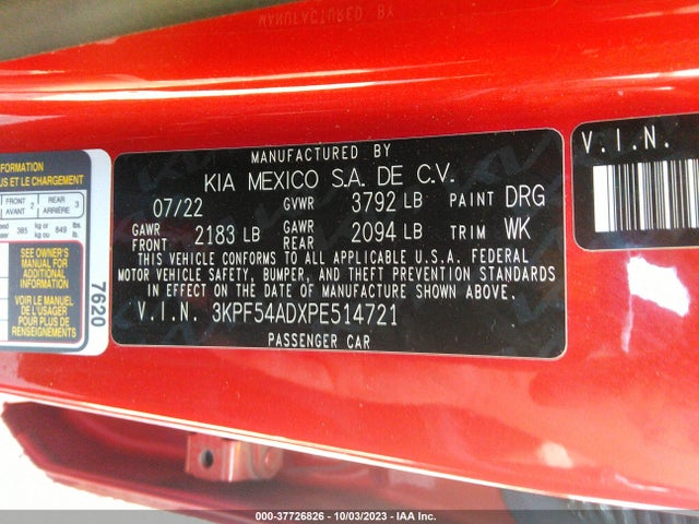 KIA Forte Gt-line 2023 3KPF54ADXPE514721 Image 9