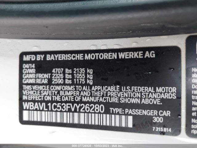 WBAVL1C53FVY26280 BMW X1 Xdrive28i