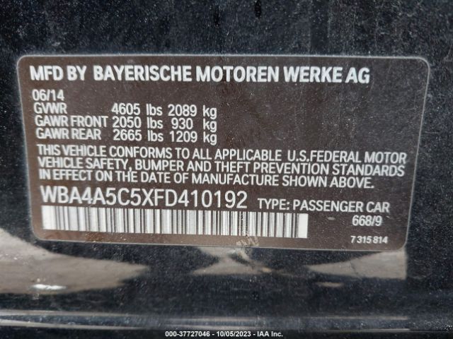WBA4A5C5XFD410192 BMW 4 Series 428i