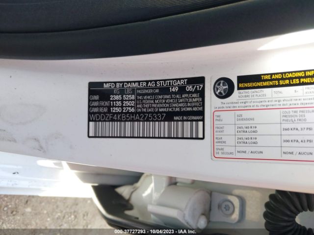 WDDZF4KB5HA275337 Mercedes-Benz E-class E 300