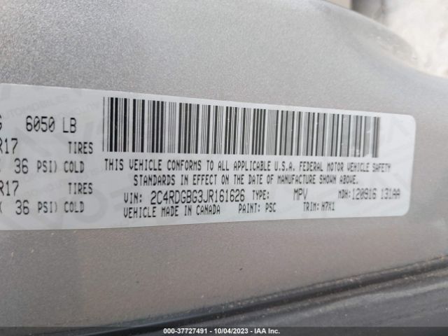 2C4RDGBG3JR161626 Dodge Grand Caravan Se