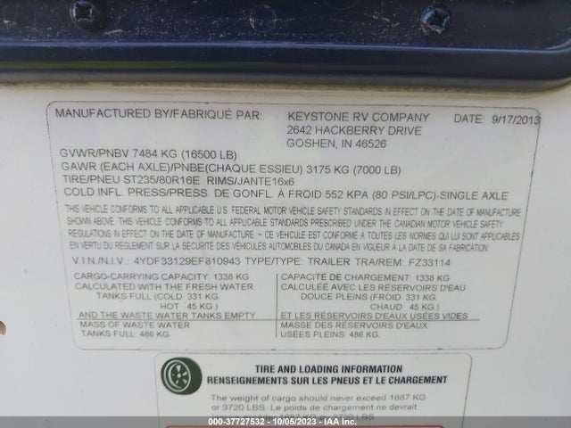 2014 OTHER OTHER 4YDF33129EF810943 Photo 8
