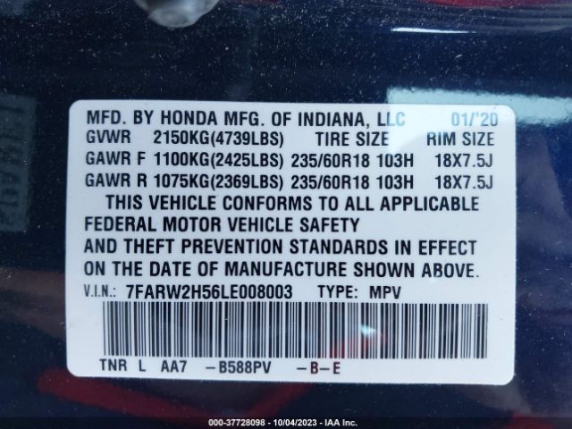 7FARW2H56LE008003 Honda CR-V EX