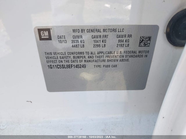 Chevrolet MALIBU LT 2014 1G11C5SL8EF145249 Image 9