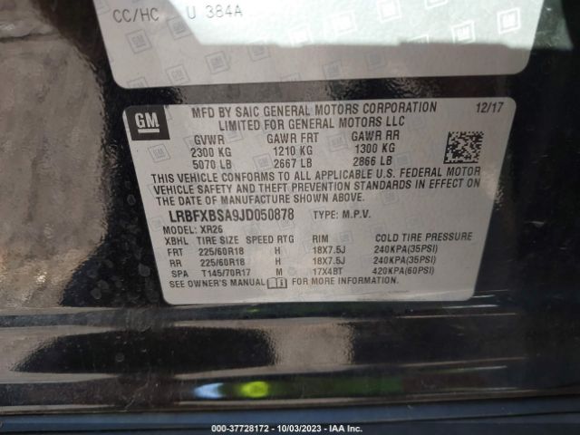 LRBFXBSA9JD050878 Buick Envision Preferred