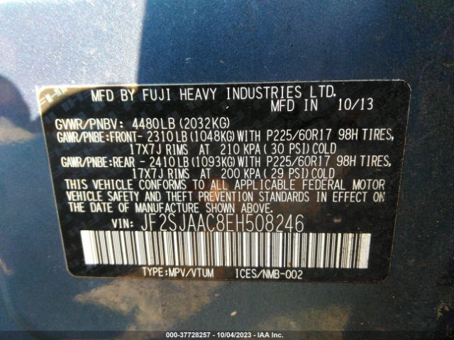 JF2SJAAC8EH508246 Subaru Forester 2.5i