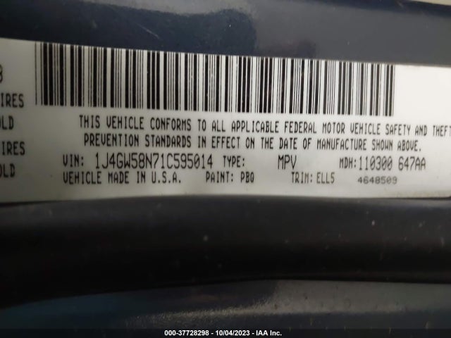 2001 JEEP GRAND CHEROKEE LIMITED VIN: 1J4GW58N71C595014