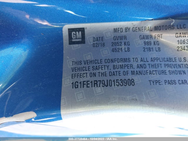 Chevrolet Camaro 1ss 2018 1G1FE1R79J0153908 Image 9