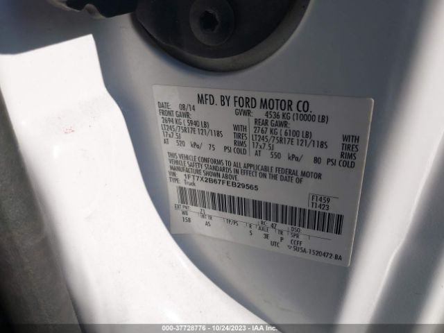 1FT7X2B67FEB29565 Ford Super Duty F-250 Srw Xlt/lariat/xl