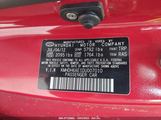 2013 HYUNDAI ELANTRA COUPE KMHDH6AE1DU007010 Photo 8
