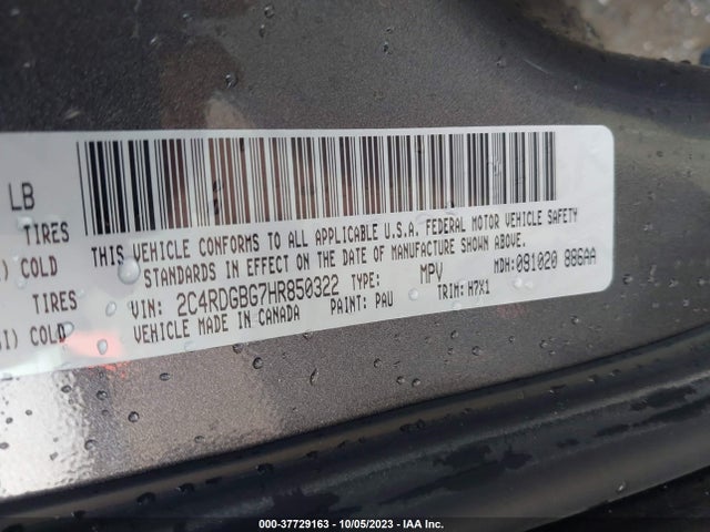 Dodge Grand Caravan Se 2017 2C4RDGBG7HR850322 Image 9