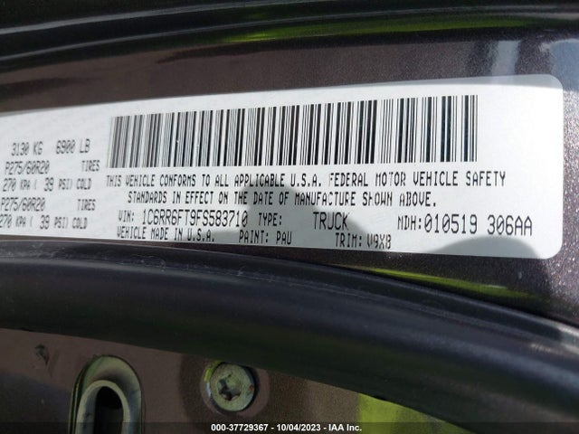 RAM 1500 Express 2015 1C6RR6FT9FS583710 Image 9