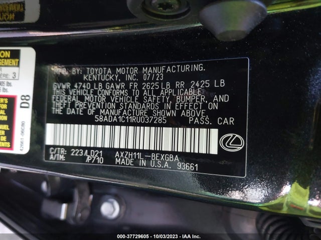 58ADA1C11RU037285 Lexus Es Es 300h