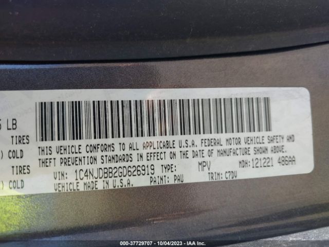 1C4NJDBB2GD626919 Jeep Compass Sport