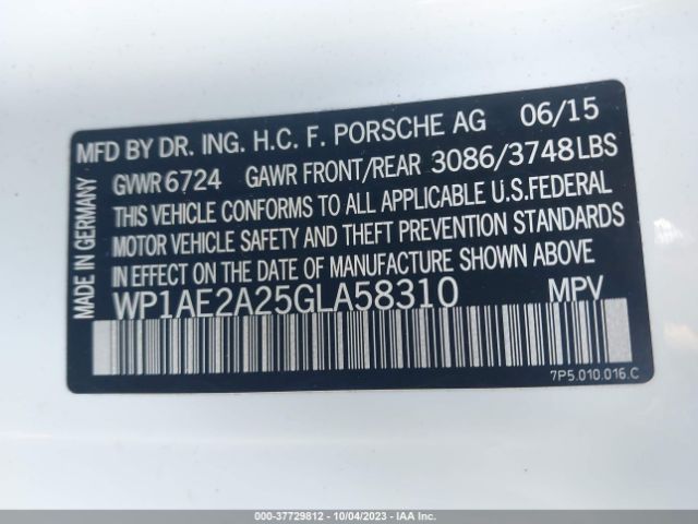 WP1AE2A25GLA58310 Porsche Cayenne E-hybrid S