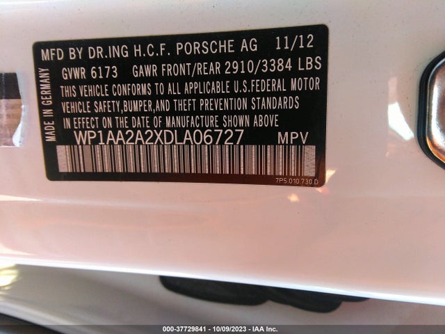 2013 PORSCHE CAYENNE WP1AA2A2XDLA06727 Photo 8