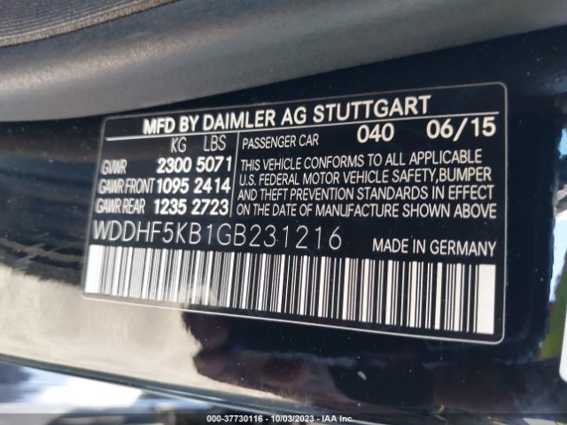 WDDHF5KB1GB231216 Mercedes-Benz E-class E 350