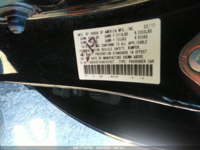 1HGCR2F00HA167827 Honda Accord Sedan Ex