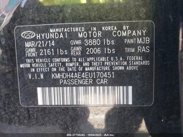 Hyundai dohc mpi nu 2014 KMHDH4AE4EU170451 Image 22
