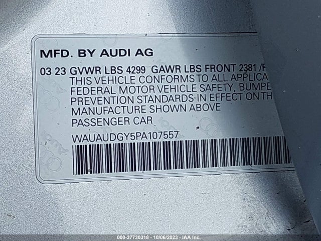 WAUAUDGY5PA107557 Audi A3 PREMIUM