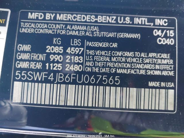 55SWF4JB6FU067565 Mercedes-Benz C 300 Sport/luxury/