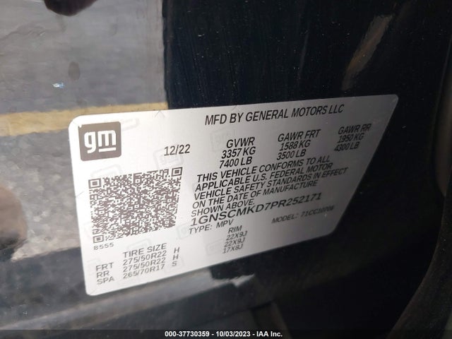 Chevrolet Tahoe 2wd Ls 2023 1GNSCMKD7PR252171 Image 9