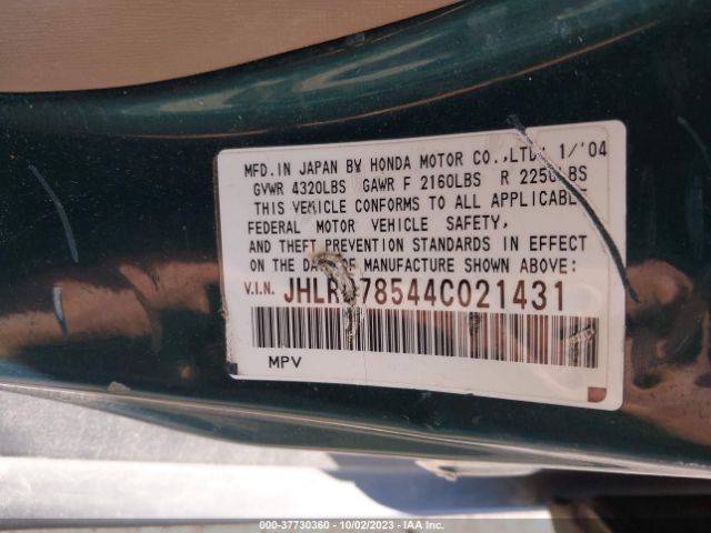 2004 HONDA CR-V JHLRD78544C021431 Photo 8