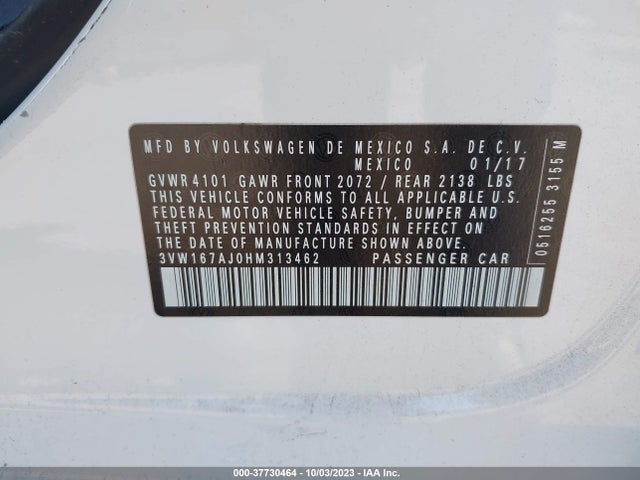 3VW167AJ0HM313462 Volkswagen Jetta 1.4t S