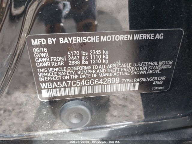 WBA5A7C54GG642898 BMW 5 Series 528i Xdrive