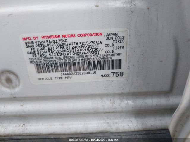 JA4AD2A33EZ008118 Mitsubishi Outlander Es