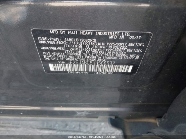 JF2SJABC8HH568532 Subaru Forester