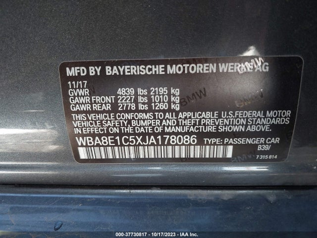 BMW 330e Iperformance 2018 WBA8E1C5XJA178086 Image 9