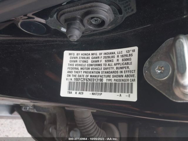 19XFC2F62KE013190 Honda Civic Lx