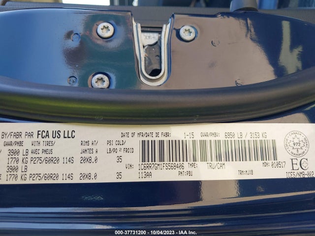 1C6RR7GM1FS568406 RAM 1500 Slt