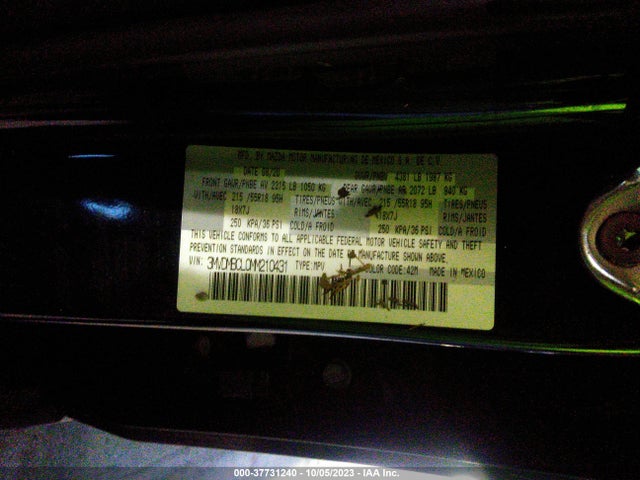 2021 MAZDA CX-30 PREFERRED VIN: 3MVDMBCL0MM210431