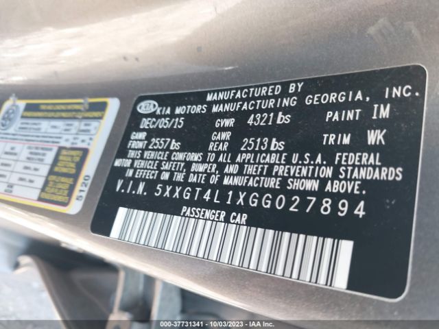 5XXGT4L1XGG027894 KIA Optima Lx Turbo