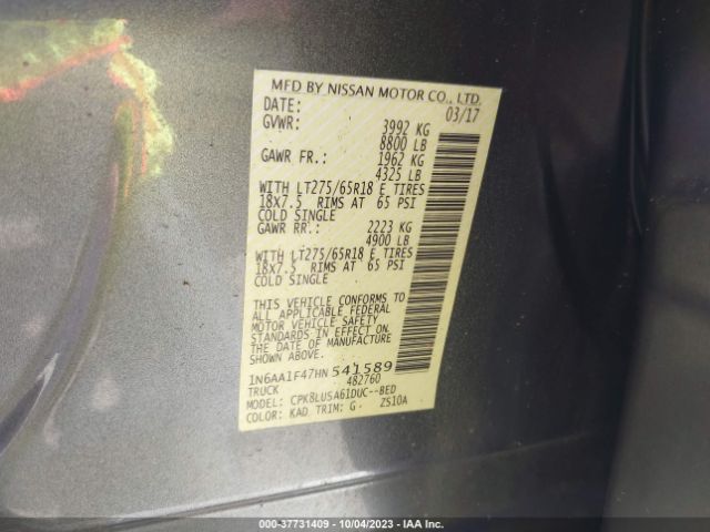 1N6AA1F47HN541589 Nissan Titan Xd Pro-4x