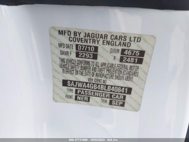 2011 JAGUAR XK SAJWA4GB4BLB40841 Photo 8