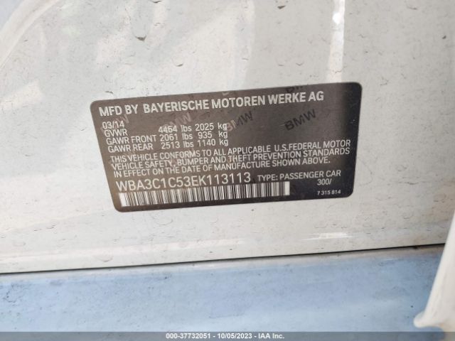 WBA3C1C53EK113113 BMW 3 Series 328i