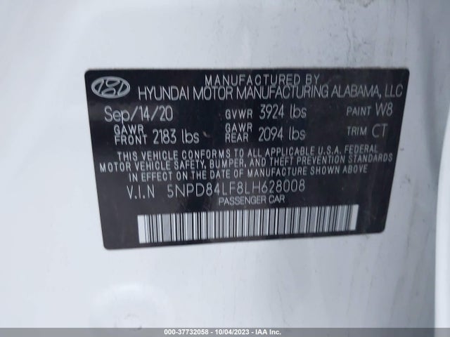 Hyundai ELANTRA SEL 2020 5NPD84LF8LH628008 Image 15
