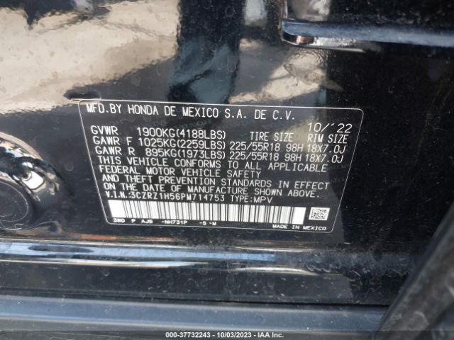 3CZRZ1H56PM714753 Honda HR-V SPORT