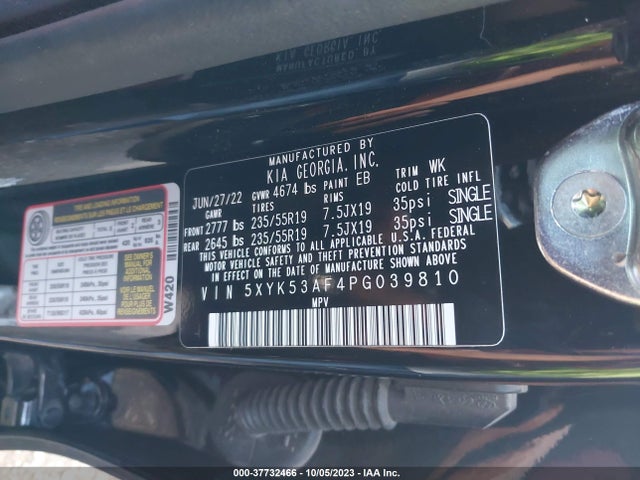 2023 KIA SPORTAGE SX PRESTIGE VIN: 5XYK53AF4PG039810