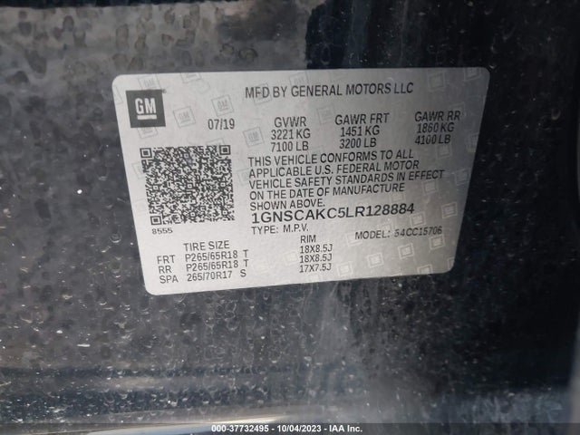 Chevrolet Tahoe 2wd Ls 2020 1GNSCAKC5LR128884 Image 9