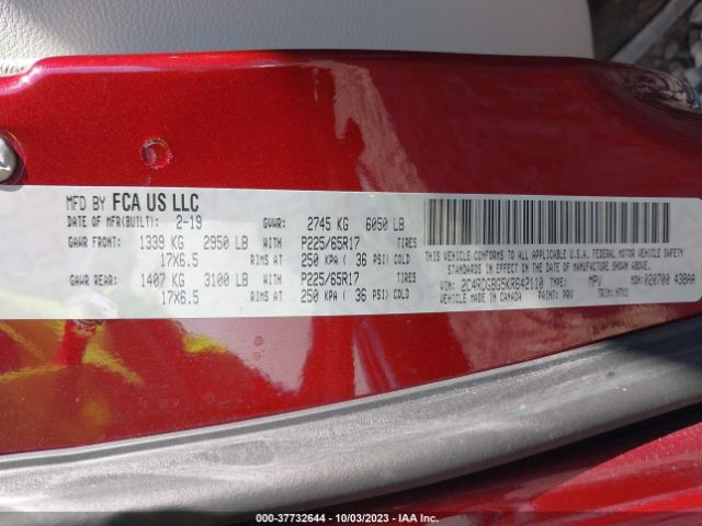 2C4RDGBG5KR642110 Dodge Grand Caravan Se