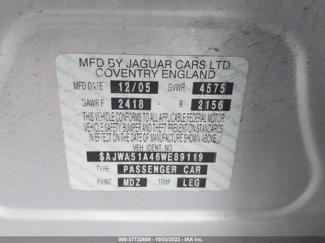 2006 JAGUAR X-TYPE SAJWA51A46WE89119 Photo 8