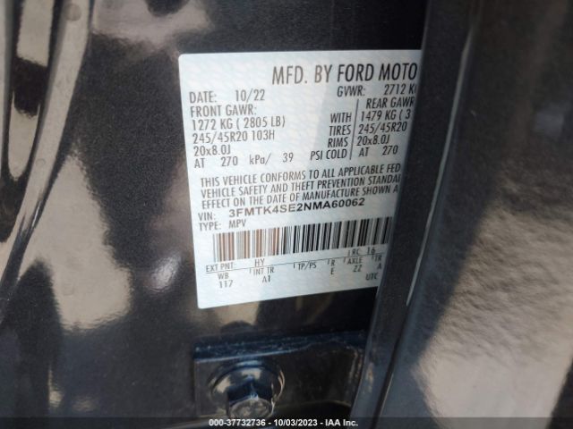 3FMTK4SE2NMA60062 Ford Mustang Mach-e Gt