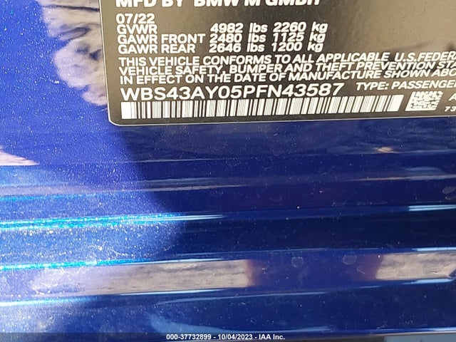 BMW M3 Competition Xdrive 2023 WBS43AY05PFN43587 Image 9