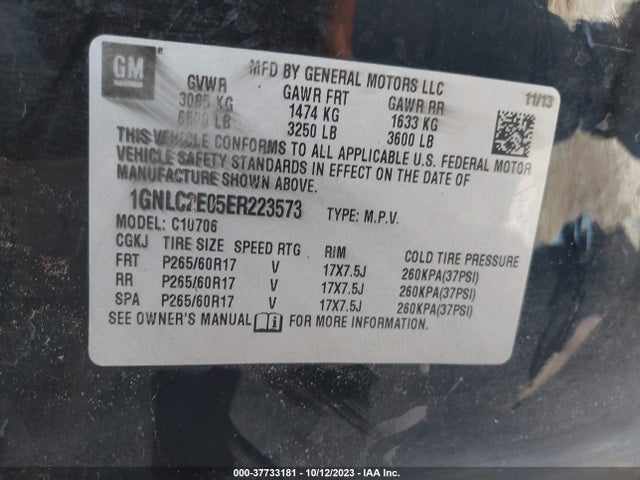 Chevrolet Tahoe Commercial 2014 1GNLC2E05ER223573 Image 9